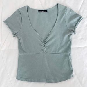 brandy melville light green gina top